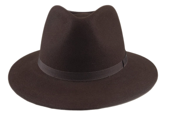 Tonak rollable fur felt Brown casual fedora hat