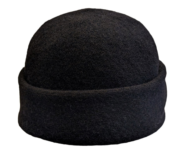 Tonak Merino Wool Docker style beanie in Black