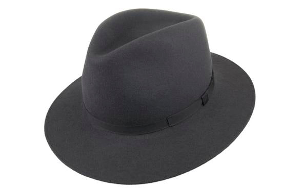 Tonak rollable Rabbit fur Dark Grey Fedora hat