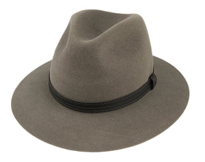 Tonak Velour finish rabbit fur felt Fedora in Fawn
