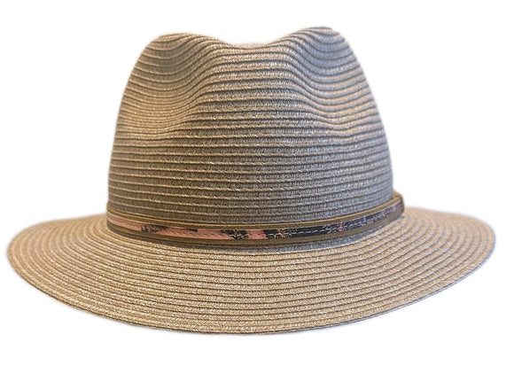 ooGee Atoll Rescue Flexi braid Summer Fedora in Camel