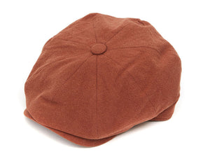 Christys 8 Piece Baker Boy Cap in Tobacco Linen