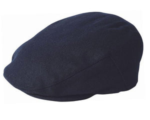 Failsworth Melton Wool Blend Flat Cap in Navy