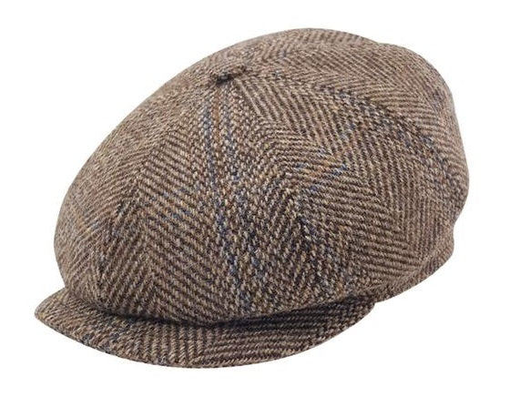 Stanton Harris Tweed wool Newsboy Brown cap