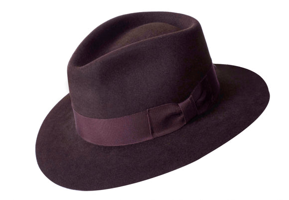 Magill 'Jonesy' Prestige fur felt Brown Fedora hat