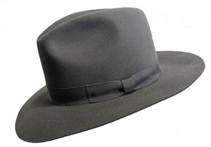 Magill 'Ultra light' fur felt Fedora Gunmetal Grey hat