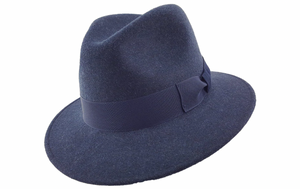 Stanton packable Italian wool Navy fedora hat