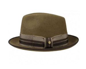 Stetson 'Player' Wool Felt Trilby in Olive