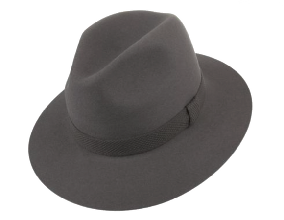 Tonak fur felt casual Grey fedora hat