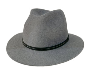 Tonak Melange fur felt casual Light Grey fedora hat