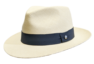 Vintimilla Grade 4 Natural Panama hat with Black band