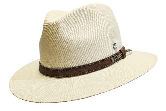 Vintimilla Grade 4 large brimmed Panama with leather band