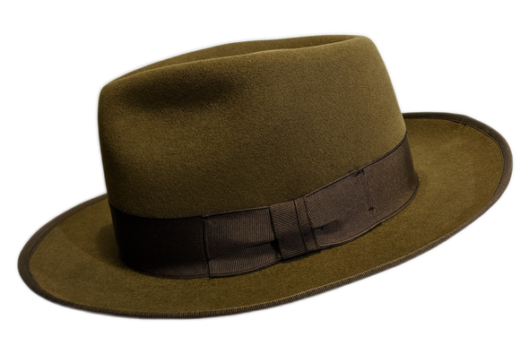 Magill 'Johnny D' Prestige fur felt Caramel Fedora hat